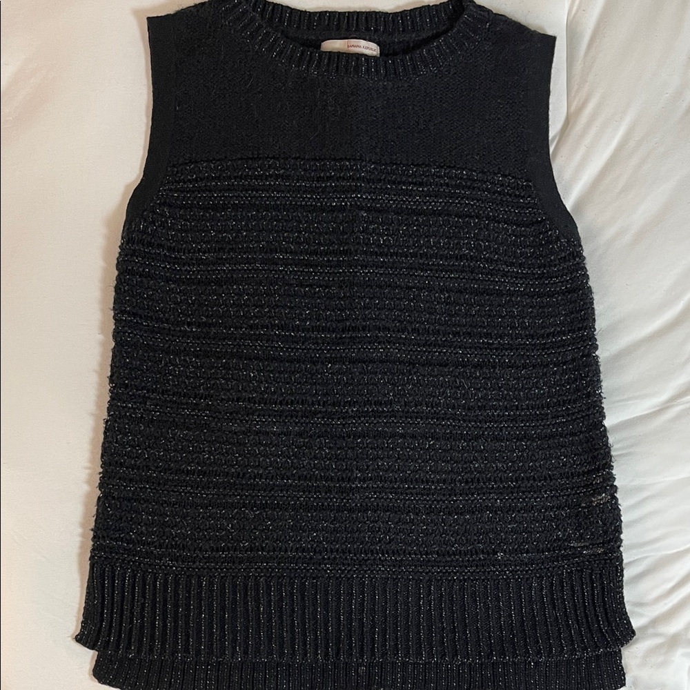 Banana Republic Heritage Collection Black Open Knit Sweater